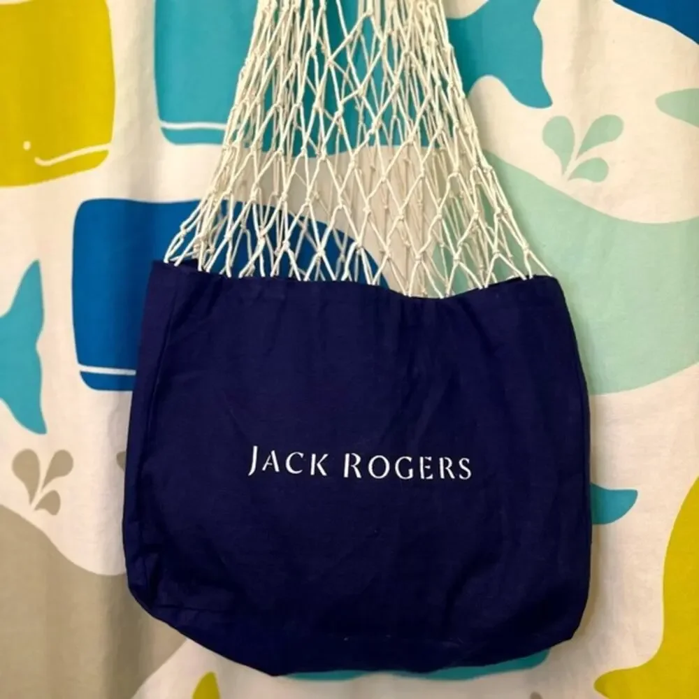 Jack Rogers Canvas and Net Tote Bag